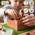 Brick and Mortar Construction Set, DIY Building Blocks for Kids Ages 6+, STEM Construction Kit, Versatile Creative Play, Great Birthday Gift