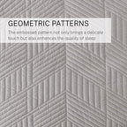 Exclusivo Mezcla Ultrasonic Full Queen Quilt Bedding Set, Lightweight Light Grey Bedspreads Soft Modern Geometric Coverlet Set for All Seasons (1 Quilt and 2 Pillow Shams)