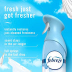 Febreze Air Mist, Air Freshener Spray, Odor Fighting Room Spray, Deodorizer for Home Bathroom Kitchen Office Apartment Dorm Room Classroom, Linen & Sky Scent, 8.1oz (Pack of 6)