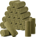 Shimeyao 24 Packs Fleece Throw Blanket Soft Warm Lightweight Fleece Blanket Cozy Throw Bulk for Home Bed Couch Sofa Office Wedding Gifts Suitable for Seasons, 50 x 60 Inches (Olive Gray Brown)