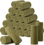 Shimeyao 24 Packs Fleece Throw Blanket Soft Warm Lightweight Fleece Blanket Cozy Throw Bulk for Home Bed Couch Sofa Office Wedding Gifts Suitable for Seasons, 50 x 60 Inches (Olive Gray Brown)