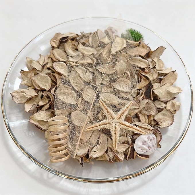 Potpourri Bag & Essential Oil Bracelet Set, Vanilla Scented Potpourri Bowl Fillers, Home Decor + Aroma Diffuser Stainless Bracelet, Fragrance Gifts for Women, Mom, Aunt, Grandma, Wife, Friend -Brown