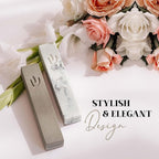 SURI Concrete Mezuzah for Door - Self-Stick Modern Mezuza Case with Non Kosher Scroll & Gift Box | Marble White, 4 inch & 5 inch Mezuzahs with Scroll for Door | Judaica Gift