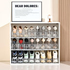 Shoe Slots Organizer，20 Pack Shoe Stackers for a Pair of Shoes,Adjustable Shoe Rack with Three Levels