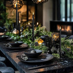 Black Taper Candle Holders for Wedding Table Centerpiece,Tall Taper Candlestick Holders Bulk Set of 27,Metal Candle Stick Holder Decor for Table or Mantel Centerpiece, Dinning, Party Home Decor