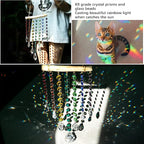 12inch Hanging Crystal Prism Suncatcher Window Garden Decoration Ornament for Christmas Tree Rainbow Glass Beads Chain Pendant Crystal Wind Chimes