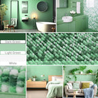 Yimobra Luxury Bathroom Rugs, 47x24, Extra Soft Chenille Mats for Bathroom Non Slip, Fluffy Long Matts for Tub, Plush Shaggy Carpet Runner, Water Absorbent, Machine Washable, Light Green & Green