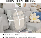 Sofa Covers Couch Covers for Sofa Pet Friendly Couch Cushion Covers Universal Sofa Covers Washable Stretch Slipcovers for Sectional Sofa (Texture Light Gray,Large Single Seat Cover)
