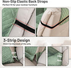 Reclining Sectional Couch Covers 100% Waterproof Velvet L Shape Recliner Couch Covers for Sofa Pets Washable Anti Slip Recliner Slipcovers with Pockets (5 Seat Sofa with 1 Console, Sage Green)