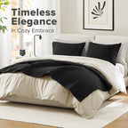 Comfort Spaces Kienna Quilt Set- Double Sided Stitching Design Summer Blanket, Lightweight, Soft, All Season Bedding Layer, Matching Sham, Black, Coverlet King (104"x90") 3 Piece