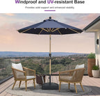 PURPLE LEAF Market Table Umbrella Base PL232ML Patio Outdooor Table Umbrella Base Weighted Square Stand