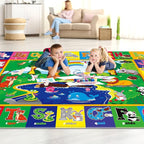 ABC Kids Rug 9'8" x 6'5", Kids Rugs for Playroom Classroom Carpet with Anti-Slip Back, Educational Preschool Rugs with ABC Animals, Extra Large Thick (9'8" x 6'5", Style 7)