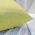 MIULEE Pack of 2 Decorative Outdoor Solid Waterproof Throw Pillow Covers Spring Faux Linen Garden Farmhouse Cushion Cases for Patio Tent Balcony Couch Sofa 12x12 Inch Moss Green