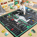 Kids Rug, Road Carpet for Kids with Combined City Road Traffic System,Car Rug and Airport Play Mat,5x7 Ft Children’s Play Rugs for Playroom, Children’s City Traffic Map Fun Car Mat,Non-Slip