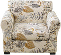 KRFOONN 2 Piece Chair Covers Printed Sofa Covers Couch Covers Washable Armchair Sofa Couch Slipcover Furniture Protector with Elastic Bottom for Living Room (Armchair, Color32), Small