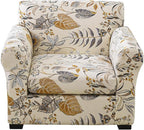 KRFOONN 2 Piece Chair Covers Printed Sofa Covers Couch Covers Washable Armchair Sofa Couch Slipcover Furniture Protector with Elastic Bottom for Living Room (Armchair, Color32), Small