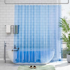 AmazerBath 72x78 Long Shower Curtain Liner, Clear Blue Plastic Shower Curtain Liner, Waterproof PEVA Shower Liner, Cute Lightweight Shower Curtains for Bathroom with 3 Magnets & Rustproof Grommets
