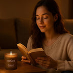 Natur IX Embrace Scented Candles for Home | Velvet & Vanilla | Natural Non Toxic Soy Candles with Essential Oils | 50 H Long Burning