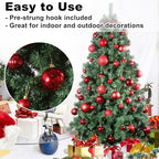 Rose Red 3.2" Large Christmas Balls - Christmas Tree Decoration Ornaments Shatterproof Hanging Balls for Birthday Halloween Holiday Wedding Decorations Set of 10pcs