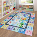 Kids ABC Rug for Playroom, Classroom Alphabet Area Carpet Playmat,Washable Toddler Mat for Baby Room,Play Room,Bedroom,Floor,Nursery (Blue,6'x9')