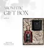 Antica Farmacista Lucite Home Ambiance Gift Set - Luxury Scented Candle (9 oz), Reed Diffuser (8.4 fl oz) & Lucite Tray - Home Decor Gift Box - Liquid Velvet
