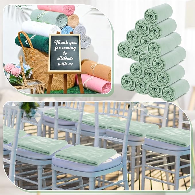 Newwiee 12 Pcs Fleece Throw Blankets Bulk 50'' x 60'' Oeko-tex Standard 100 Certified Spring Outdoor Wedding Guest Blankets Lightweight for Sleepover Donation Lap Pet Sofa Home (Mint Green)