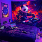 NYZE Astronaut Space Tapestry for Bedroom, Glow in the Dark Room Decor Wall Tapestries, Cool Galaxy Planet Wall Hanging, Wall Hanging for Men Guys Gamer Room Dorm Living Room 79in×591in