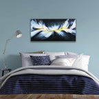 Canvas Wall Art Decor Artwork Modern Paintings White Abstract Wall Decor Maximalist Abstract Black And Gold Wall Art Prints Picture For Bedroom Kitchen Office Artwork Ready To Hang 20" × 40"
