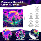 NYZE Astronaut Space Tapestry for Bedroom, Glow in the Dark Room Decor Wall Tapestries, Cool Galaxy Planet Wall Hanging, Wall Hanging for Men Guys Gamer Room Dorm Living Room 59x51 in