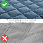 Southshore Fine Living, Inc. Quilt King Size Set with 2 Pillow Shams, Lightweight Bedspread King Size, Stain & Pet Hair Resistant for Standard or California Kings, Coronet Blue Quilt