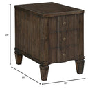 Hekman Furniture Chairside Chest Linwood Finish, Rectangular Shape Sturdy Wooden Material Modern Bedroom Furniture, 3 Storage Drawers Multiple Storage Units Idle Side Table for Home & Office