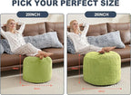 Pouf Ottoman Foot Stools Ottoman with Foam Small Corduroy Ottomans for Living Room Ottomans Pouf 20x15 Floor Poufs Foot Rest for Office Chair Sage Green Foot Stool Small