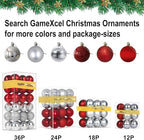 Silver & Red 3.2" Large Christmas Balls - Christmas Tree Decoration Ornaments Shatterproof Hanging Balls for Birthday Halloween Holiday Wedding Decorations Set of 10pcs