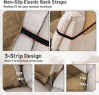 Recliner Sofa Covers 100% Waterproof Velvet L Shape Recliner Couch Covers for Dogs Pets Washable Anti Slip 1 Additional Couch Cover for Reclining Couch (Additional Seat, Light Brown)