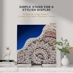 8 Inch Large Plate Stands for Display - Metal Square Wire Plate Holder Display Stand + Picture Stand for Book, Platter, Plaque, Photo Easel (2 Pack)