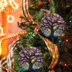 Tree of Life Ornament Christmas Decoration Christmas Tree Ornaments Gift Round Ceramic Bauble Present Holiday Keepsake
