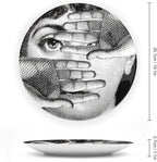 Lina Cavalieri Plate, Wall Decorative Plate, Mysterious Face Plate Wall Hanging Decoration,Including Bracket and Special Spring Hook, 10inch, Style4