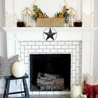 JoyEvy 9.5" Black Barn Star Wall Decor, Metal Stars for Outside or Inside of House, Iron Texas Stars Rustic Vintage Western Country Home Farmhouse Wall Art Decorations