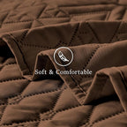 akkialla Twin Size Quilt Bedding Set,Brown Lightweight Microfiber Soft Bedspreads,Modern Style Geoetric Pattern Coverlet Set for All Seasons,2 Piece(1 Quilt,1Pillow Sham)