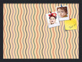 PinPix 23x17 Inch Cork Bulletin Board. This Decorative Framed Pin Board Comes with Multi Color Waves Design and a Satin Black Frame. Ideal for Home Office Decor or Message Board (PinPix-565)
