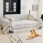 HAOMAIJIA Non Slip Couch Cover Sofa Covers for 3 Cushion Couch Washable sectional Couch Covers for Dogs pet Furniture Protector Couch Cover Blanket for Living Room (MR-Grey, 71"x118")