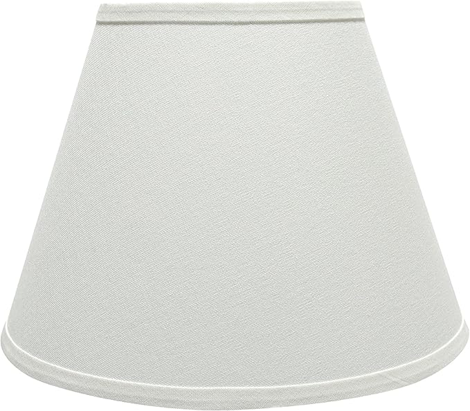 Aspen Creative 32682 Transitional Empire Shape Spider Construction Lamp Shade, White, 7" Top x 13" Bottom x 9-1/2" Slant Height