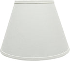 Aspen Creative 32682 Transitional Empire Shape Spider Construction Lamp Shade, White, 7" Top x 13" Bottom x 9-1/2" Slant Height