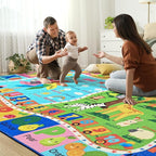 Kids Rug for Playroom, 4x6 ABC Educational Carpet for Classroom, Fun Alphabet Area Rugs for Learn Numbers Colors Animal Weather and Shapes Playmat for Girls Boys Room Nursery Decor