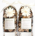 Spring Potpourri Bags,Vanilla Scented Potpourri Bowl Fillers,Dried Flowers,Home Fragrance Sachet of Petal, Vase Decor (White Caramel)-Mini