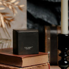Candles for Home Scented, Modern Rustic Ceramic Candle Jar, Soy Candles Non Toxic in Elegant Ceramic Jar, Dark Leather & Oud