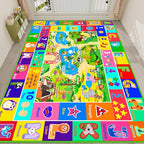 Kids Rug for Playroom, Soft & Non-Slip Educational Rug with ABC, Animals, Numbers, Floor Play Mat for Kid, Preschool Classroom Rugs Playmat for Toddler Nursery Kids (110.2X78.7 inch, Zoo)