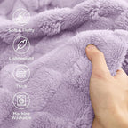 Bedsure GentleSoft Full Size Blankets for Bed Lavender Fog - Super Soft Cozy Fleece Blanket for Women Men Girls, Large Fuzzy Throws for Bedroom Decor, 84x90 Inches