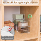 5 Layers Clear Square Acrylic Belt Organizer for Closet, Belt Holder for Accessories, Scarves, Ties, Jewelry, Bracelets-Space-Saving Storage Solution