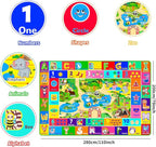 Kids Rug for Playroom, Soft & Non-Slip Educational Rug with ABC, Animals, Numbers, Floor Play Mat for Kid, Preschool Classroom Rugs Playmat for Toddler Nursery Kids (110.2X78.7 inch, Zoo)